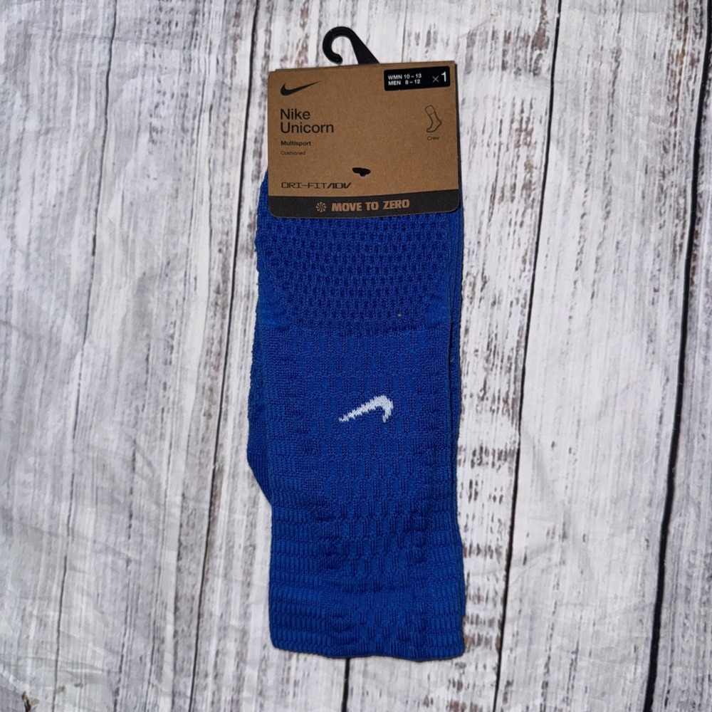 Nike Unicorn Dri-FIT ADV Multisport Crew Socks Blue FZ3399-480 Mens 8-12 Large - Picture 1 of 4